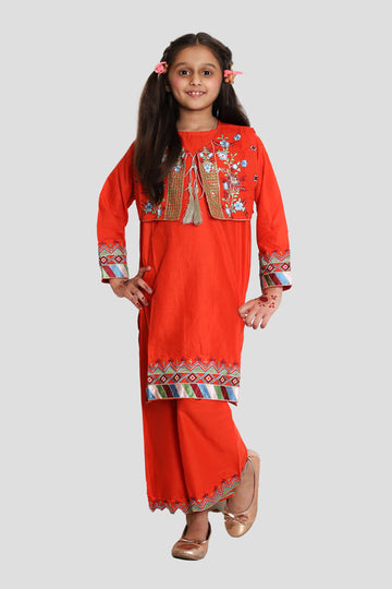 Summer Cotton with embroidery 3 PCS SUIT