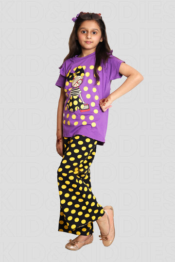 Summer Plazo with embroidery 2 PCS SUIT